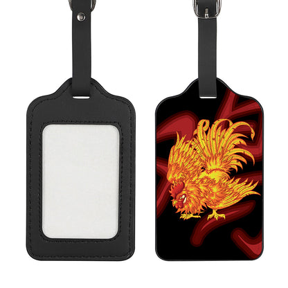 Chinese New Year Rooster Print Luggage Tag