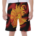 Chinese New Year Rooster Print Men's Beach Shorts