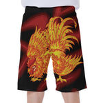 Chinese New Year Rooster Print Men's Beach Shorts