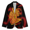 Chinese New Year Rooster Print Men's Blazer