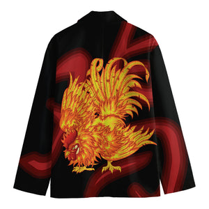 Chinese New Year Rooster Print Men's Blazer