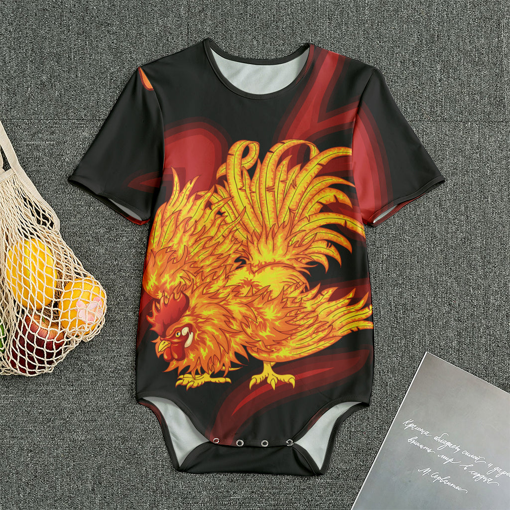 Chinese New Year Rooster Print Men's Bodysuit