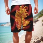Chinese New Year Rooster Print Men's Cargo Shorts
