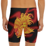 Chinese New Year Rooster Print Men's Long Boxer Briefs