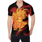 Chinese New Year Rooster Print Men's Shirt