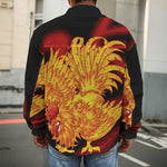 Chinese New Year Rooster Print Men's Shirt Jacket