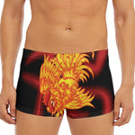 Chinese New Year Rooster Print Men's Short Boxer Briefs