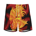 Chinese New Year Rooster Print Men's Athletic Shorts