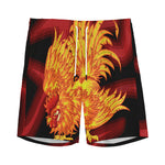 Chinese New Year Rooster Print Men's Sports Shorts