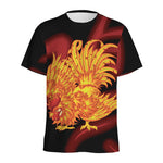 Chinese New Year Rooster Print Men's Sports T-Shirt