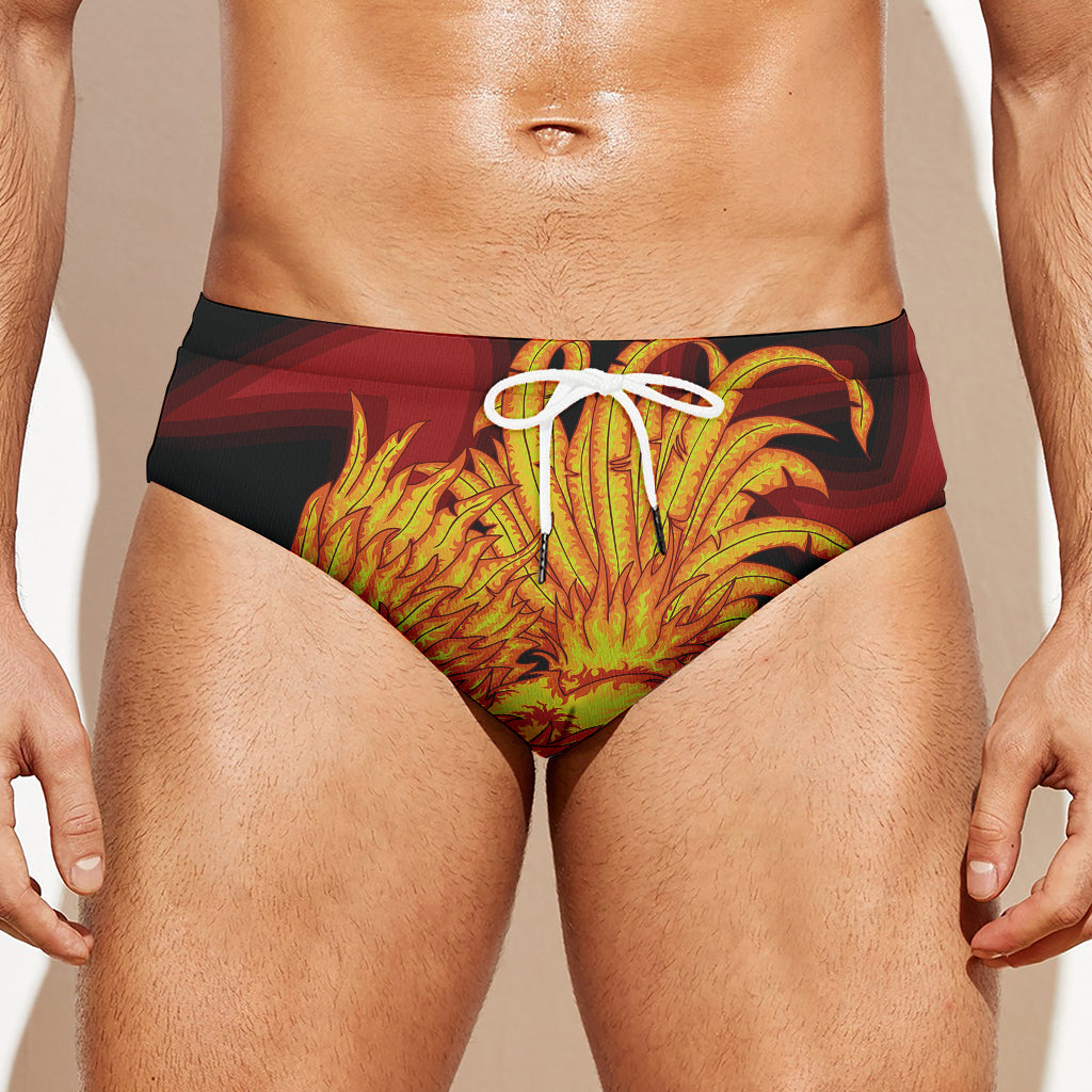 Chinese New Year Rooster Print Men's Swim Briefs