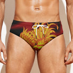 Chinese New Year Rooster Print Men's Swim Briefs