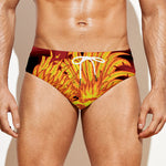 Chinese New Year Rooster Print Men's Swim Briefs