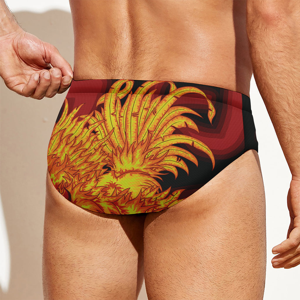 Chinese New Year Rooster Print Men's Swim Briefs