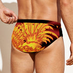 Chinese New Year Rooster Print Men's Swim Briefs