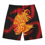 Chinese New Year Rooster Print Men's Swim Trunks