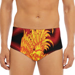 Chinese New Year Rooster Print Men's Triangle Swim Briefs