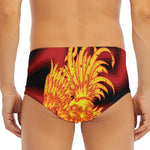 Chinese New Year Rooster Print Men's Triangle Swim Briefs