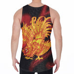 Chinese New Year Rooster Print Men's Velvet Tank Top