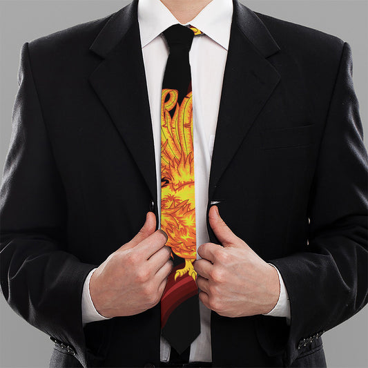 Chinese New Year Rooster Print Necktie