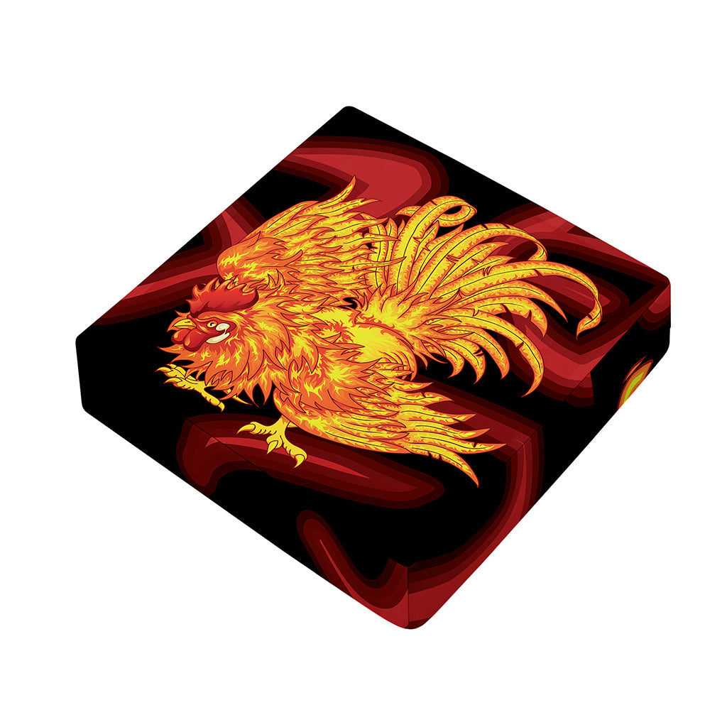 Chinese New Year Rooster Print Outdoor Seat Cushion Cover