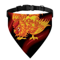 Chinese New Year Rooster Print Over The Collar Dog Bandana