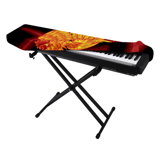 Chinese New Year Rooster Print Piano Keyboard Cover