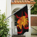 Chinese New Year Rooster Print Polyester Flag
