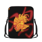 Chinese New Year Rooster Print Rectangular Crossbody Bag