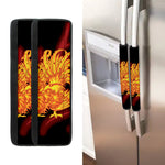 Chinese New Year Rooster Print Refrigerator Handle Covers