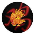 Chinese New Year Rooster Print Round Blanket