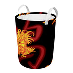 Chinese New Year Rooster Print Round Laundry Basket