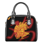 Chinese New Year Rooster Print Shoulder Handbag