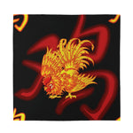 Chinese New Year Rooster Print Silk Bandana