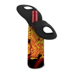Chinese New Year Rooster Print Single Neoprene Wine Tote