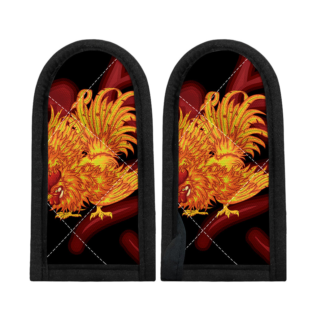 Chinese New Year Rooster Print Skillet Handle Cover