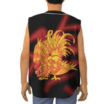 Chinese New Year Rooster Print Sleeveless Baseball Jersey