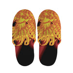 Chinese New Year Rooster Print Slippers