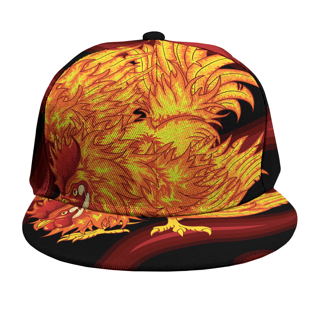 Chinese New Year Rooster Print Snapback Cap