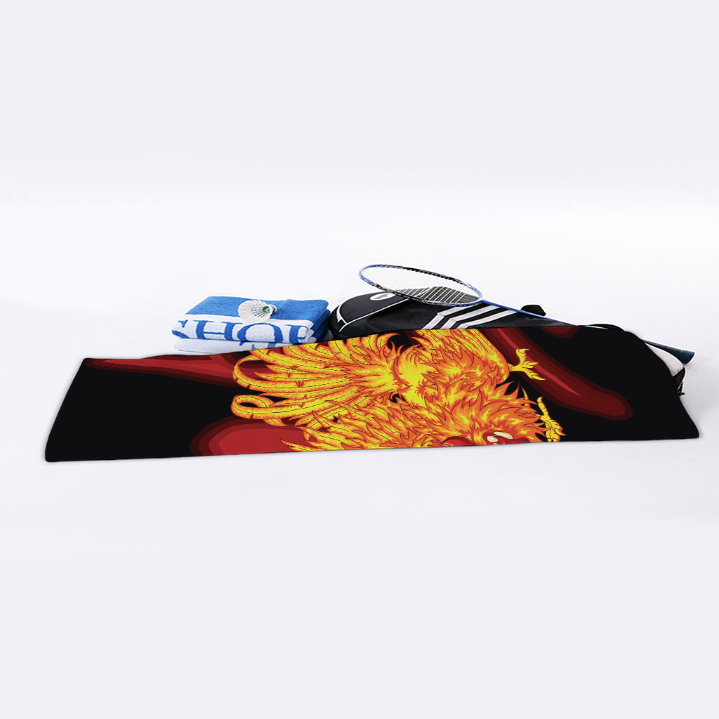 Chinese New Year Rooster Print Sports Towel