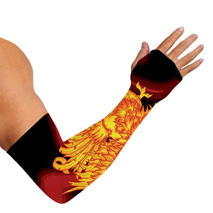 Chinese New Year Rooster Print Sun Protection Arm Sleeves