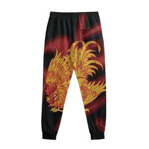 Chinese New Year Rooster Print Sweatpants