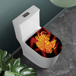 Chinese New Year Rooster Print Toilet Lid Cover