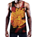Chinese New Year Rooster Print Men's Workout Tank Top