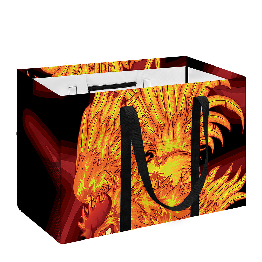 Chinese New Year Rooster Print Utility Tote Bag