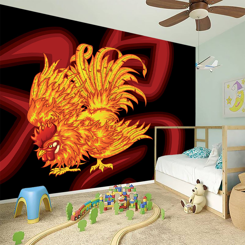 Chinese New Year Rooster Print Wall Sticker