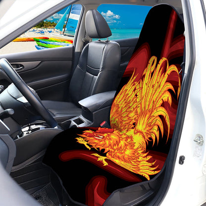 Chinese New Year Rooster Print Waterproof Car Seat Cover