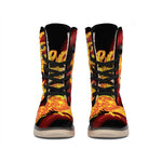 Chinese New Year Rooster Print Winter Boots