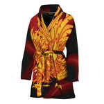 Chinese New Year Rooster Print Women's Bathrobe