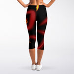 Chinese New Year Rooster Print Women's Capri Leggings
